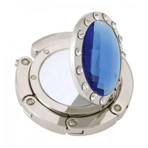 Mirror Blue Crystal Handbag Hook